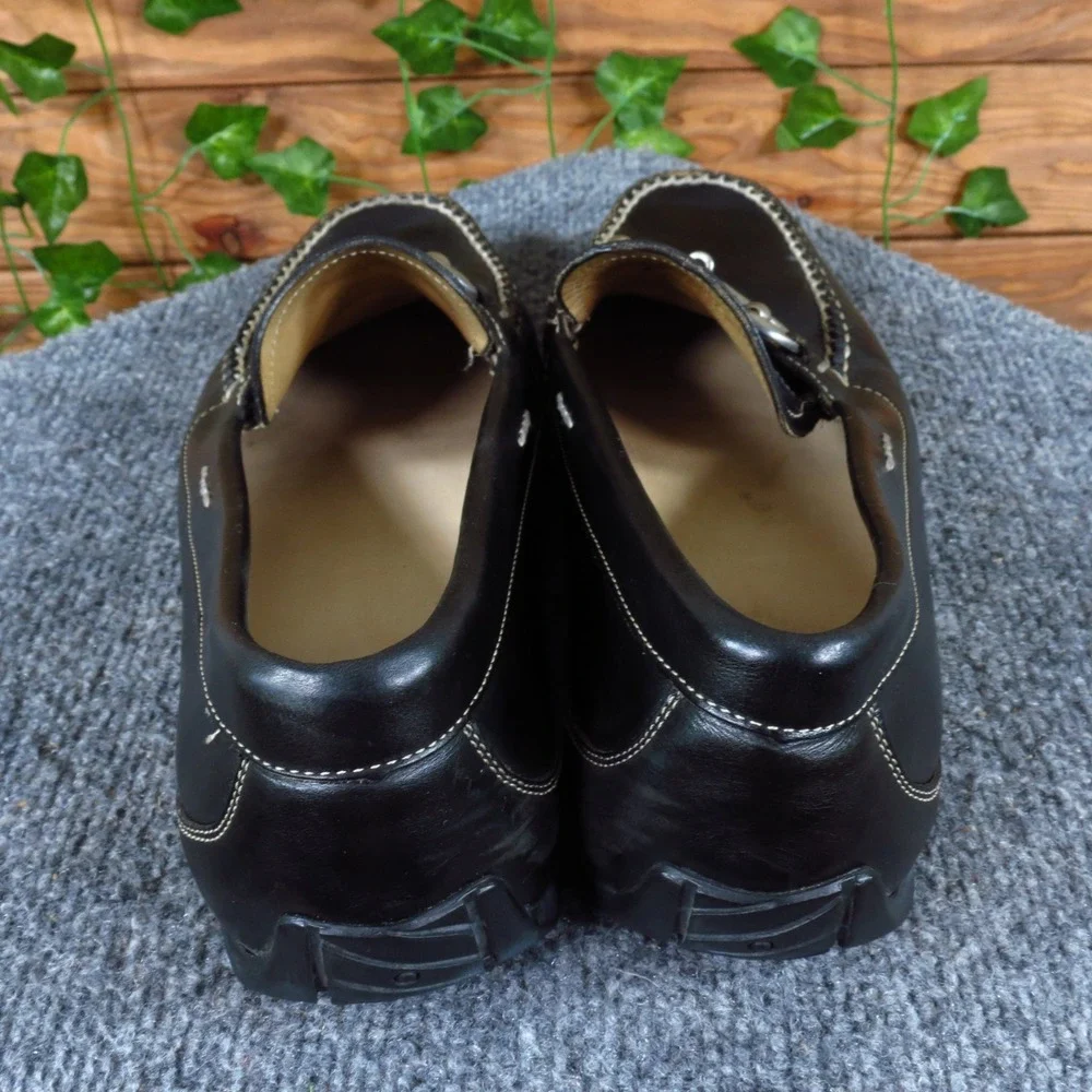 Alan Payne Men's Leather Driving Moccasins‎ Black Bit Loafers Size 9.5 Medium